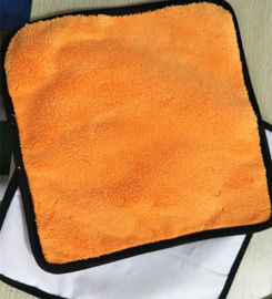 Orange buntes korallenrotes Veloursleder-Auto-Putztuch 30*30cm 400gsm des Vlies-200gsm