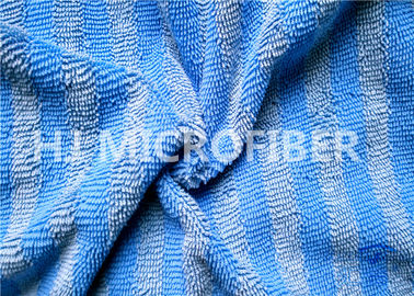 Kundengebundene breite blauer Streifen-Mopp Microfiber-Gewebe für Reinigungs-Produkte