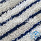 Weiße gemischte blaue nasse Mopp-Auflagen-flache Nachfüllung Farbstreifen Microfiber wischt Huijie-Lieferanten