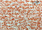 Orange gestricktes korallenrotes Vlies-Mischgewebe Microfiber mit hartem Nylondraht